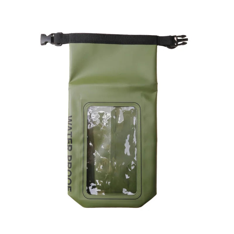 Waterproof PVC Outdoor Dry Bag - 5L & 2L Capacity - Multi-Sport Floating Bag for Swimming, Diving, Kayaking, Rafting & Beach Activities - Crossbody Shoulder Travel Bag for Surfing