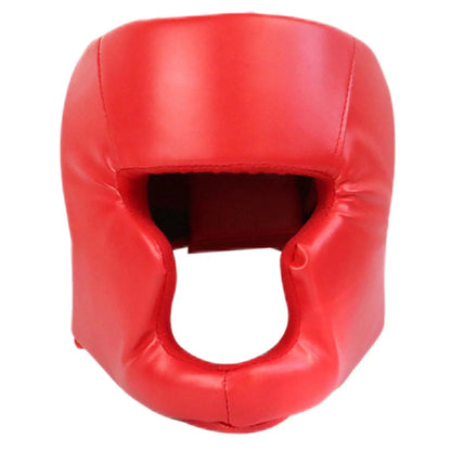 MMA Boxing Training Set - PU Leather Safety Gloves & Head Gear Protector for Adults & Kids - Kickboxing Equipment