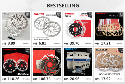 Premium MTB Hydraulic Disc Brake Rotor Set - 160mm/180mm/203mm