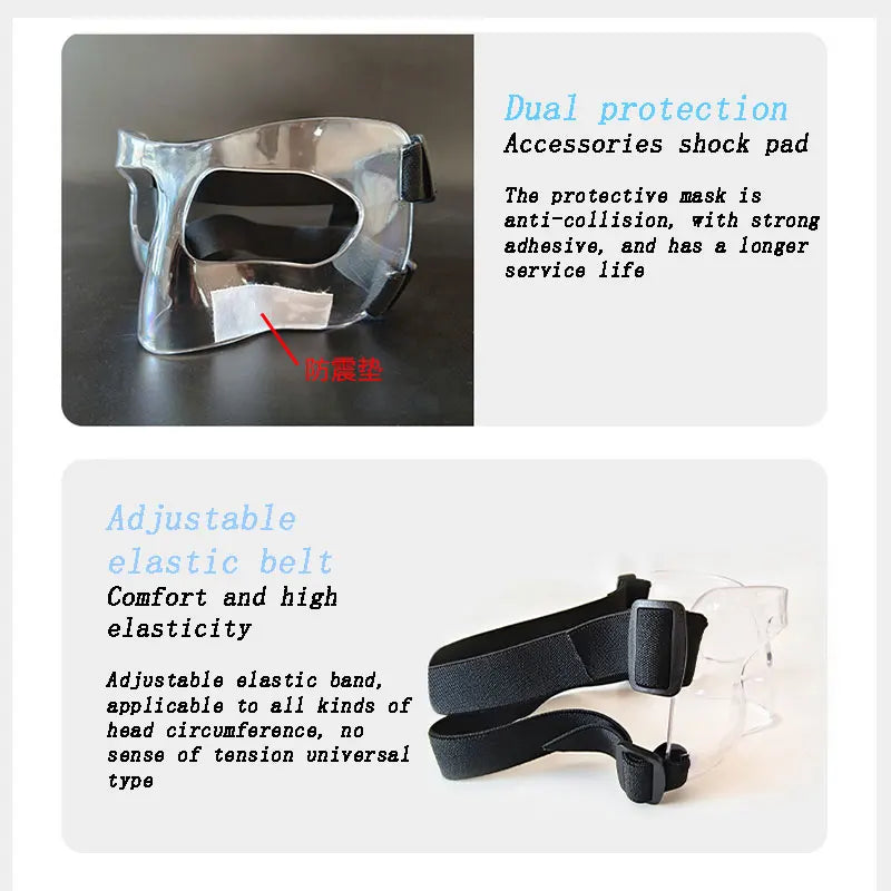 Basketball Face Guard - Protective Nose Shield Mask for Sports Injuries