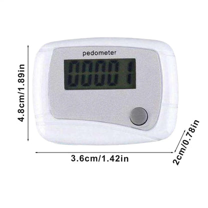 Portable Clip-On Step Counter - Digital Pedometer for Walking & Fitness