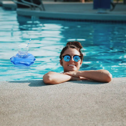 Inflatable Pool Cup Holder Float - Fun Drink Holder for Swimming Pool & Water Sports