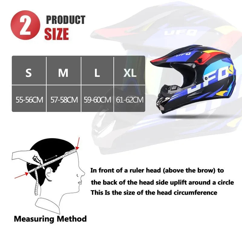 DOT Certified Professional Off-Road Motorcycle Helmet - Adults & Children - Downhill Racing Motor Helmet with Free Gift
