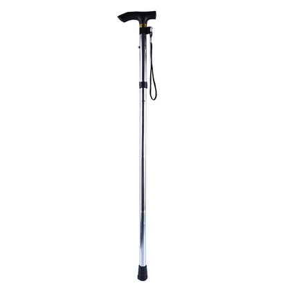 Aluminum Alloy Telescopic Walking Stick - Adjustable Folding Hiking Trekking Poles for Outdoor Activities and Elderly Support