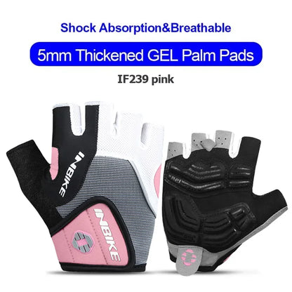 Half-Finger Gel Cycling Gloves - Shockproof Padded Sport Gloves for Men & Women