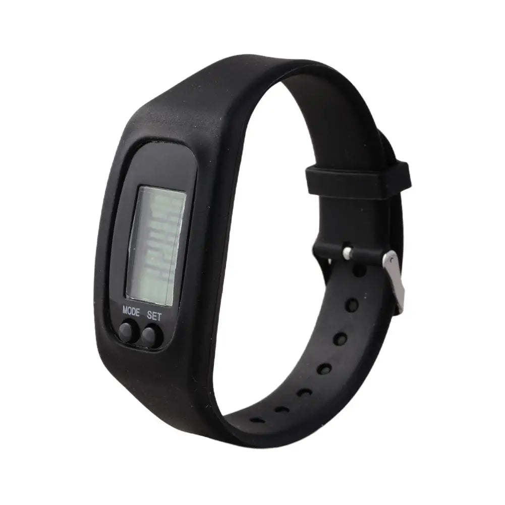 Digital LED Pedometer Watch - Silicone Sport Bracelet with Step Counter and Calorie Tracker