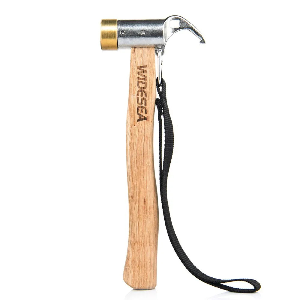 Stainless Steel Camping Hammer with Copper Accents - Tent Stake Mallet & Puller for Mountaineering Hiking Outdoor Adventures