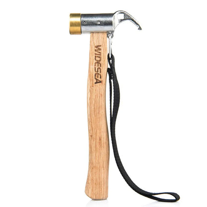 Stainless Steel Camping Hammer with Copper Accents - Tent Stake Mallet & Puller for Mountaineering Hiking Outdoor Adventures