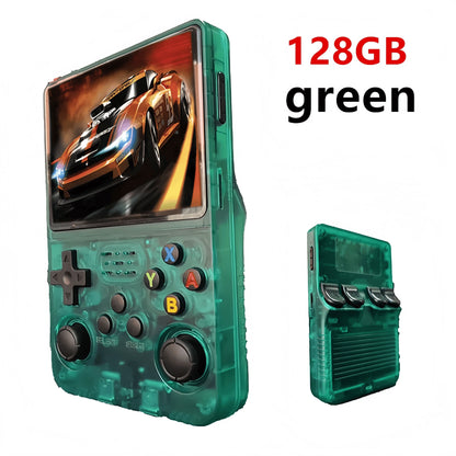Retro Handheld Game Console R36S - 3.5" IPS Screen - 128GB Storage - Linux System - Portable Pocket Player (R36 Ultra/PRO)
