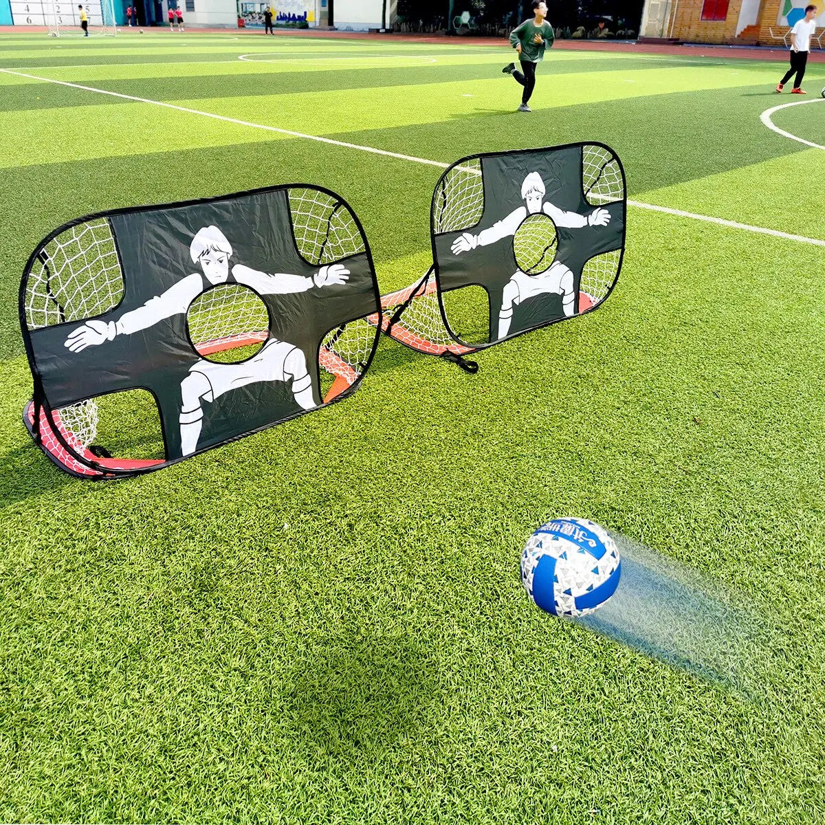 Foldable Football Goal – Nylon Soccer Target Net for Kids and Adults, Ideal for Playground, Backyard, Indoor & Outdoor Training