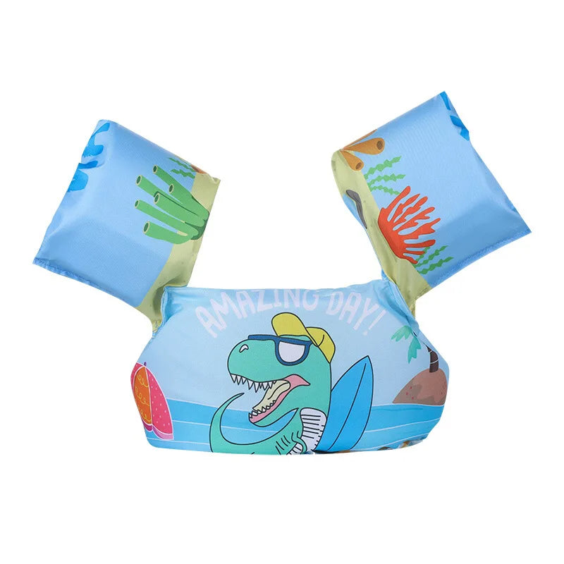 Adjustable Baby Swimming Life Jacket - Cartoon Foam Arm Sleeves with Safety Float Ring for Pool Training