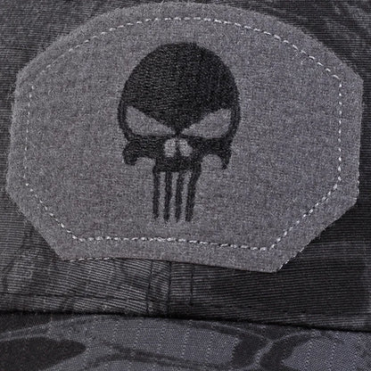 Unisex Skull Embroidered Baseball Cap - Breathable Adjustable Sun Hat for Spring & Autumn Outdoor