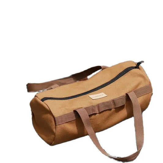 Camping Tent Peg Storage Bag - Canvas Organizer with Handle for Stakes, Ropes & Hammer