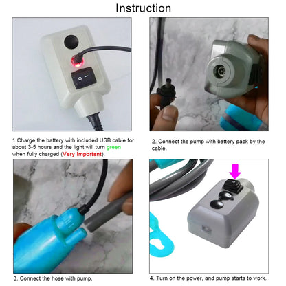 Rechargeable Portable Camping Shower Pump - Outdoor Shower Head for Hiking, Traveling & Camping Equipment
