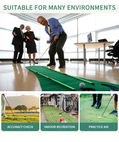 Golf Alignment Sticks 2-Pack - 48" Foldable Practice Rods for Portable Training