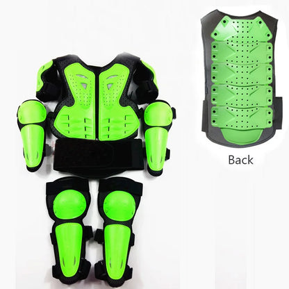 Youth Body Protection Armor Vest for Kids 1-1.7M - Motocross, Skiing & Skating Protective Gear