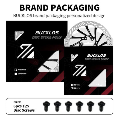 Ultralight Hydraulic Disc Brake Rotor 160/180/203mm - Mountain & Road Bike Compatible with Free Mounting Bolts