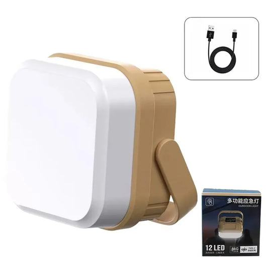 Portable 10W COB+LED Outdoor Lantern - 1800mAh USB Rechargeable Camping Light for Hiking, Fishing & Night Adventures