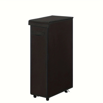 Wheeled Laundry Hamper with Lid - Closed Storage Basket for Bedroom, Bathroom & Laundry Room