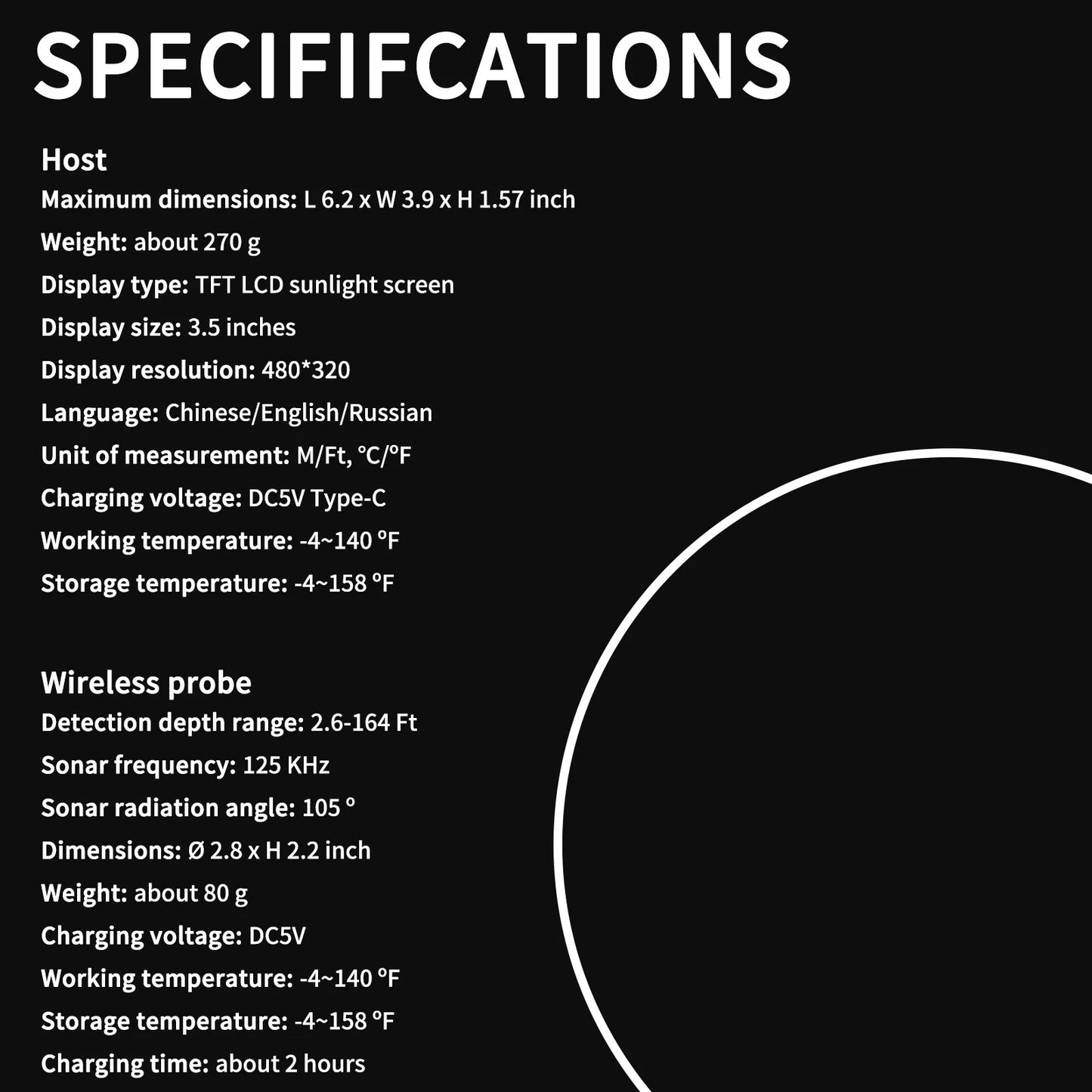 Portable Fish Finder & Depth Finder - Smart Sonar for Dock, Shore & Bank Fishing