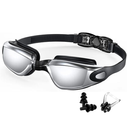Professional Waterproof Swim Eyewear - Anti-fog 100% UV Protection - No Leaking - For Adult Men Women Youth