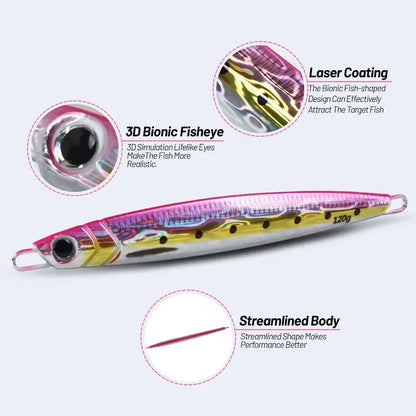 Majorcraft Jigpara 3D Print Metal Vertical Spoon - Fast Sinking Fishing Lure for Carp & Sea Spinning (60g-200g)
