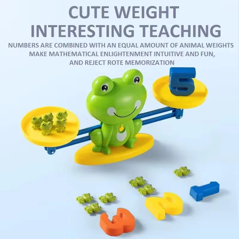 Frog Balance Scale Math Learning Toy - Addition & Subtraction Educational Game for Early Childhood Development