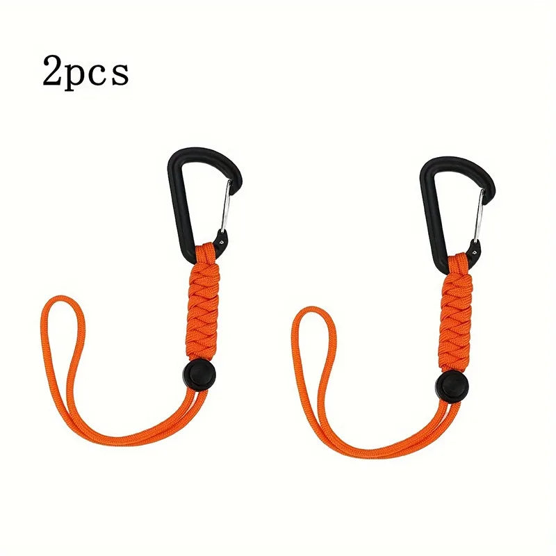 Anti-Fall Safety Lanyard with Carabiner Hook - Bungee Tether Tool Rope for Climbing, Aerial Work & Working at Heights Accessories