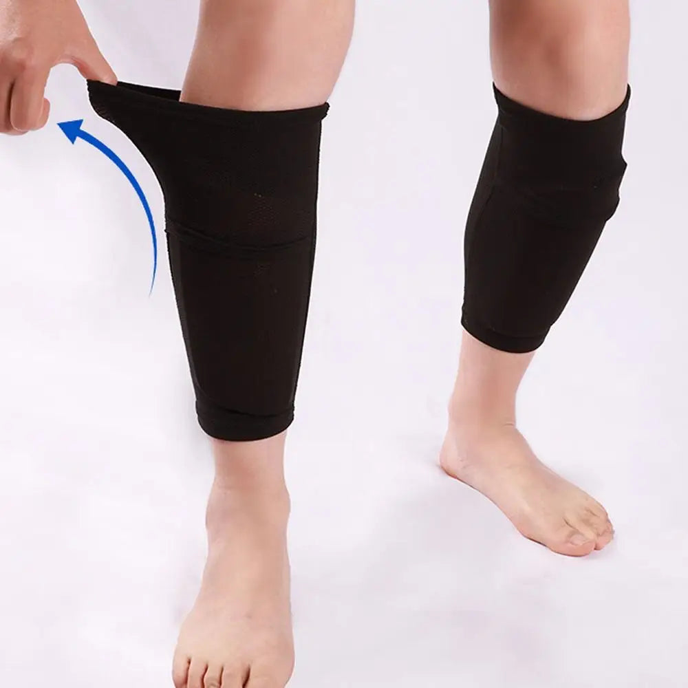 Professional Soccer Shin Guards - Nylon Leg Sleeves with Pocket Protection for Football Training