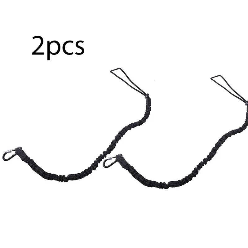 Anti-Fall Safety Lanyard with Carabiner Hook - Bungee Tether Tool Rope for Climbing, Aerial Work & Working at Heights Accessories