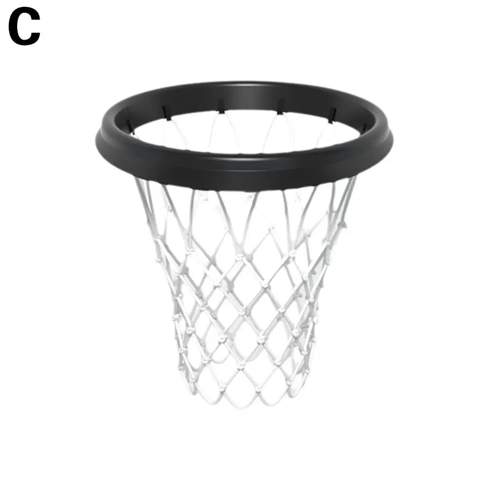 Portable Basketball Net - 45cm/17.72" TPU Professional Hoop Frame - Universal Rimless Basket Accessory