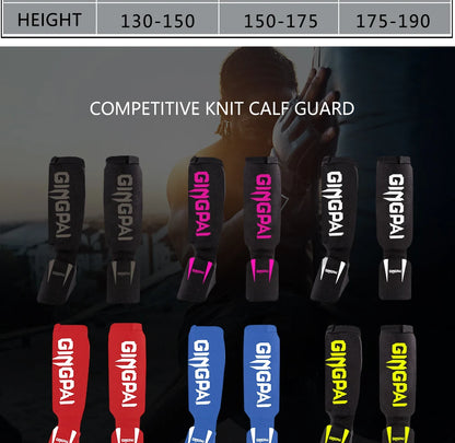 Cotton MMA Shin Guards - Boxing Kickboxing Foot Protection with Instep Ankle Support for TKD Muay Thai Training