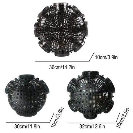 Multi-Hole Fishing Trap Cage - 3/6/8 Holes Plastic Shrimp Crayfish Lobster Catcher Net for Outdoor Fishing - Easy Installation