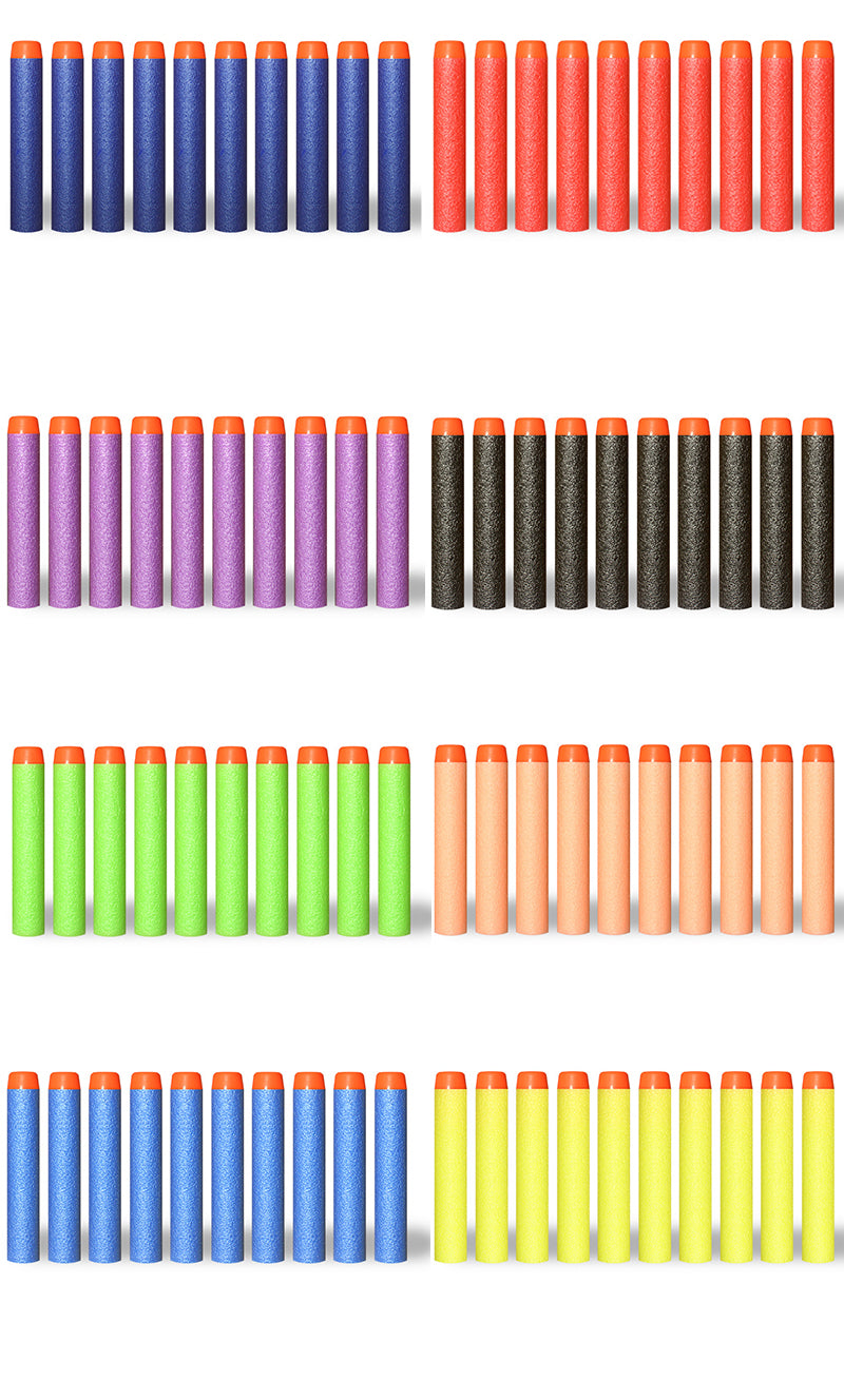 Soft EVA Foam Darts 7.2cm - 100 Pack Refill Bullets for Toy Blasters
