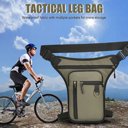 Drop Leg Waist Bag - Multi-Position Tactical Thigh Pack for Motorcycle Riding & Outdoor Activities
