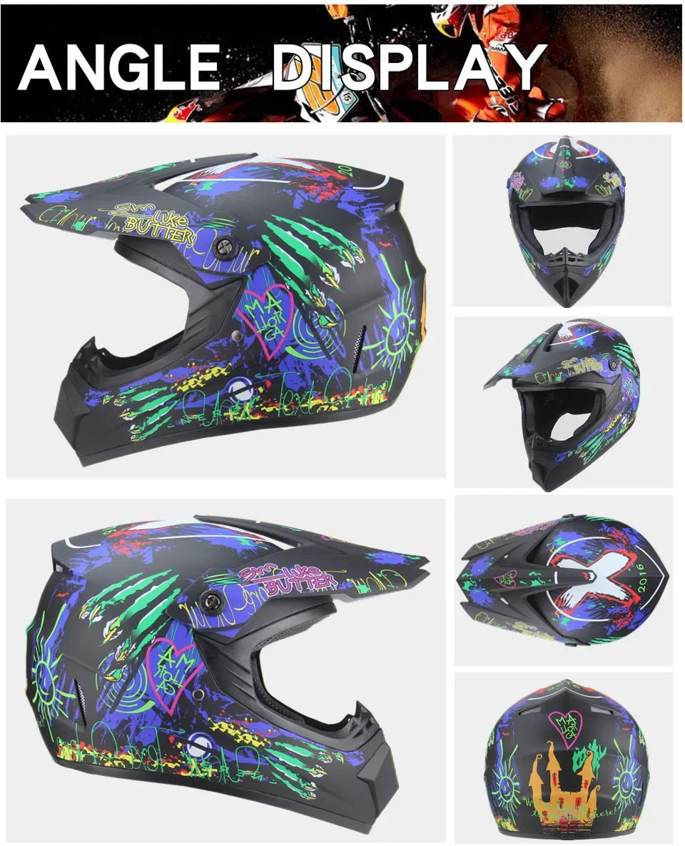 Full Face Motocross Helmet - Off-Road Downhill AM DH Cross Capacete - Free Shipping + 3 Free Gifts