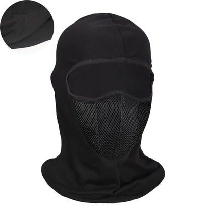 Breathable Motorcycle Balaclava - Full Face Mask with Neck Hood for Motocross & Motorbike Riding