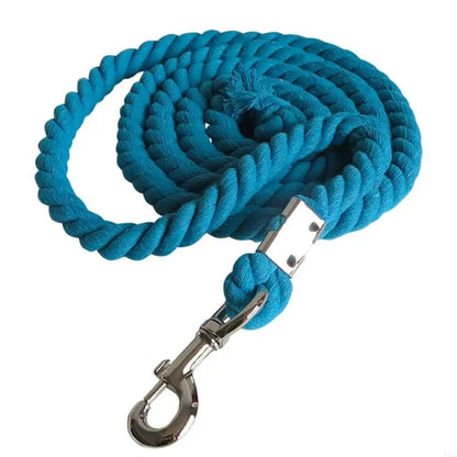 Heavy Duty Cotton Weave Equestrian Halter - 652F Leading Rope for Horses & Livestock