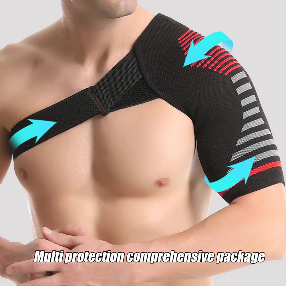 Compression Shoulder Brace - Adjustable Support for Rotator Cuff, Tendonitis, Dislocation & Shoulder Injuries (Men & Women)