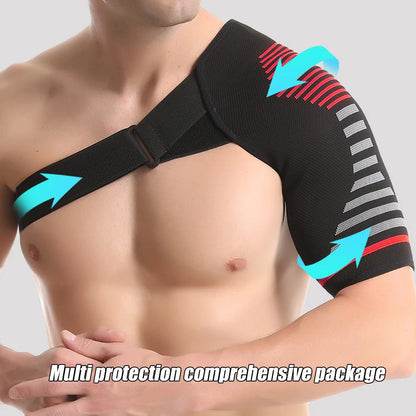 Compression Shoulder Brace - Adjustable Support for Rotator Cuff, Tendonitis, Dislocation & Shoulder Injuries (Men & Women)