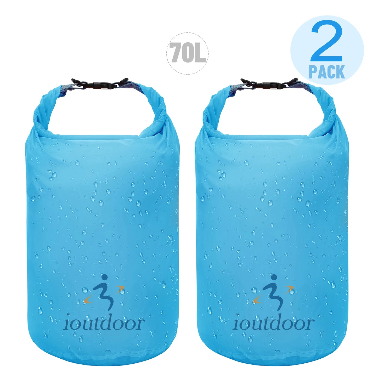 Waterproof Dry Bag 10L - Lightweight Combo Wet/Dry Bag for Kayaking Swimming Fishing Rafting - 210T Polyester