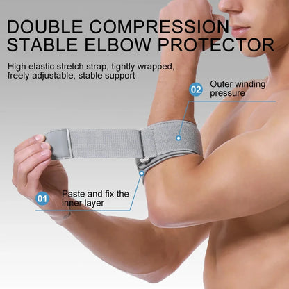 Tennis Elbow Brace - Compression Forearm Support Strap with Pad for Tendonitis and Golf Elbow Pain Relief