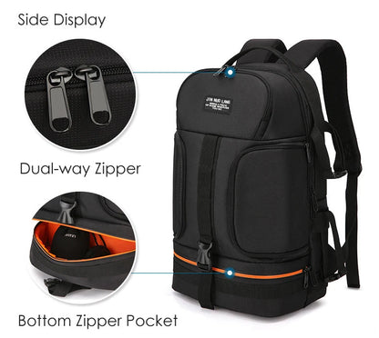 Large Capacity Camera Backpack - Waterproof Oxford DSLR Bag with 15.6" Laptop Compartment