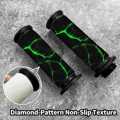 Diamond Pattern Anti-Slip Grip Stickers - Waterproof Motorcycle, E-Bike & Scooter Handle Grips (2 Pack)
