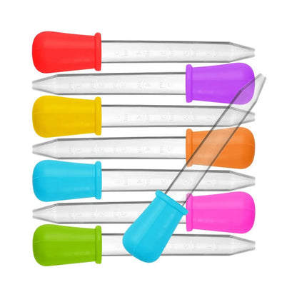 5-Pack 5ml Silicone Pipette Droppers - Multi-Purpose for Medicine, Lab, Eye & Ear Care