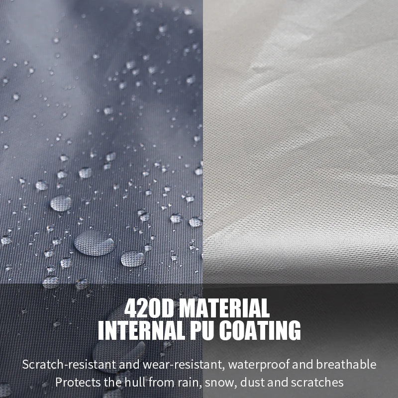 Kayak Protective Cover - Waterproof Dustproof UV-Resistant Storage Cover for Kayaks, Canoes, and Surfboards