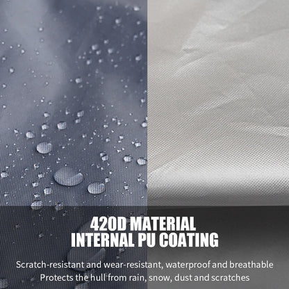Kayak Protective Cover - Waterproof Dustproof UV-Resistant Storage Cover for Kayaks, Canoes, and Surfboards