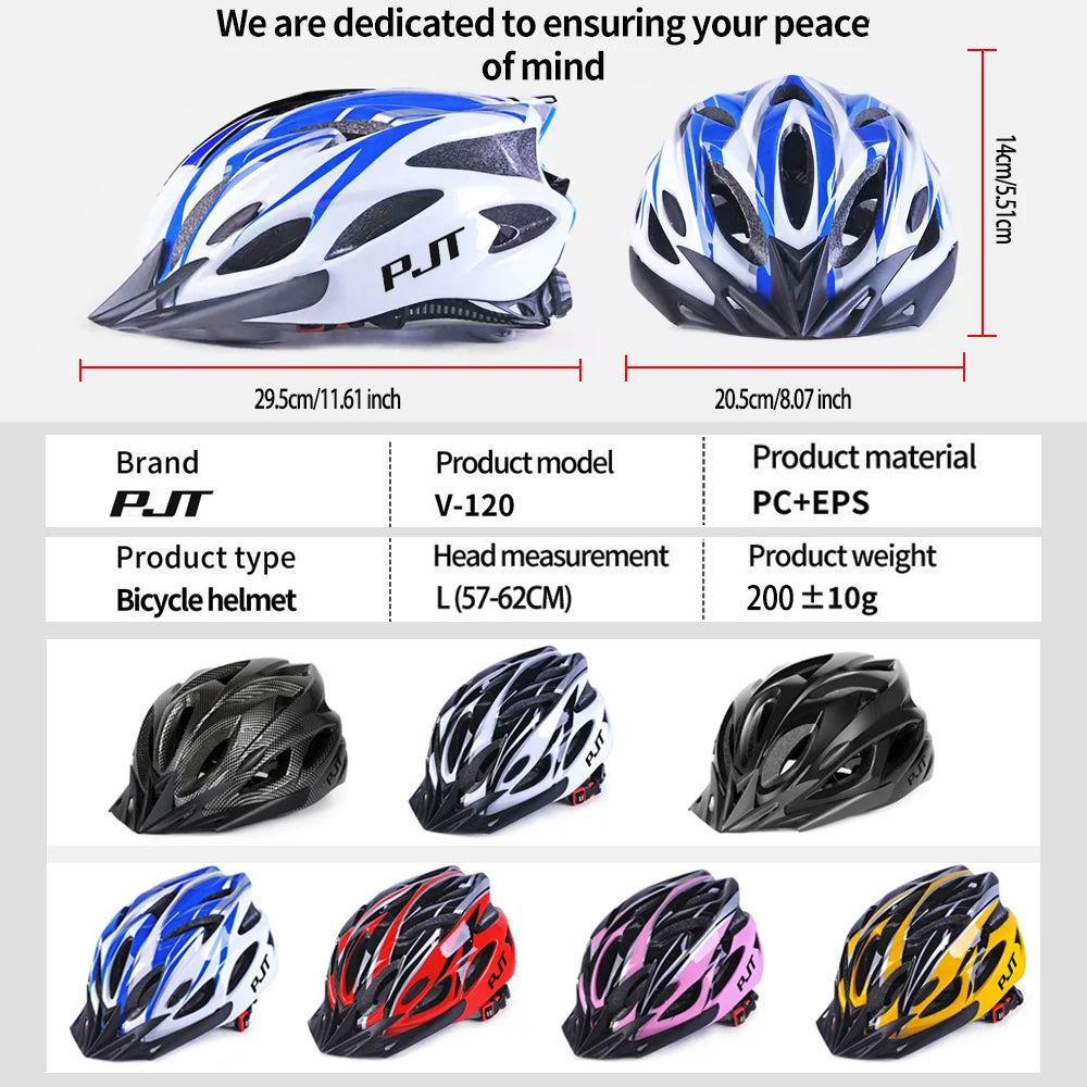 PMT Cycling Helmet - Lightweight Hollow Design with Comfort Lining, Safety Head Protection for Men & Women MTB Bicycle Riding