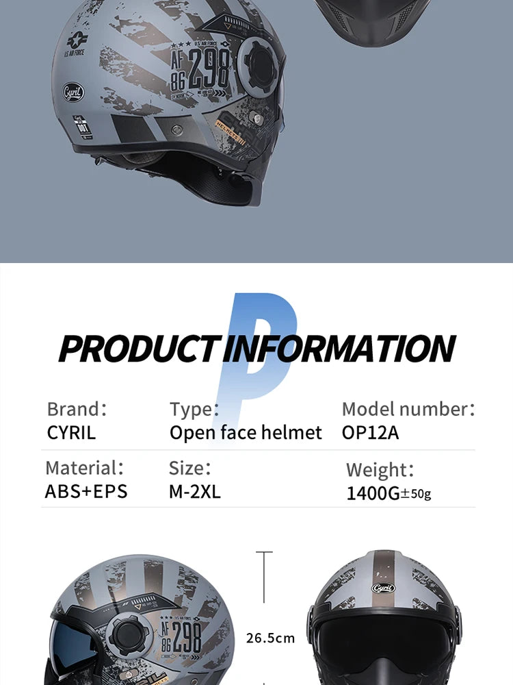 Modular Motorcycle Helmet - Full Face/Open Face 3/4 Dual Visor Helmet (ECE/DOT Certified, Unisex)