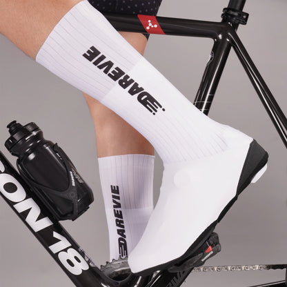 Aero Striped Cycling Shoe Covers - Waterproof Windproof Anti-Slip Overshoes for Road & MTB Bikes